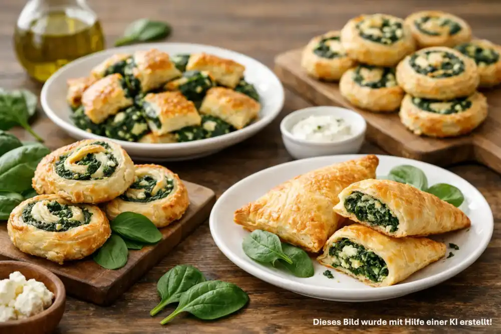 Blätterteig Rezepte mit Spinat, die immer gelingen