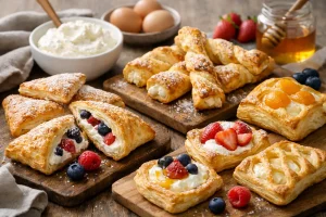 Süße Blätterteig Rezepte mit Quark