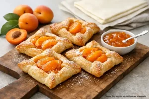 Blätterteig mit Aprikosen schnell gebacken