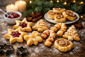 Weihnachtsgebäck aus Blätterteig backen