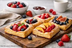 Blätterteig mit Obst: schnell und himmlisch